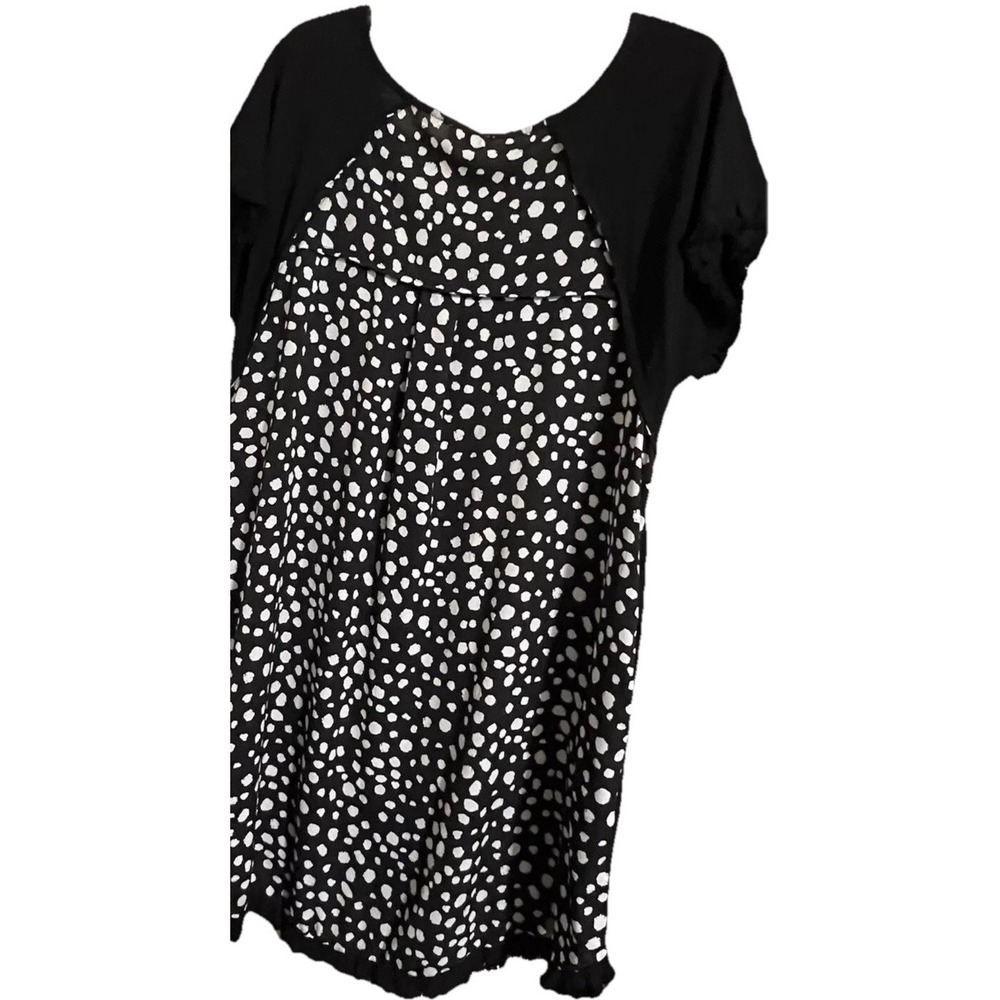 Umgee USA Black Spotted Dress Size XL RAW HEM - Picture 5 of 9